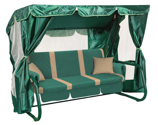 Садовые качели ТОРНАДО PREMIUM зеленые