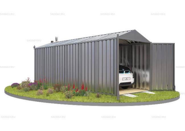 Хозблок SKOGGY секционный с двускатной крышей 6 х 2 м, цинковый Хозблок SKOGGY секционный с двускатной крышей 6 х 2 м, цинковый