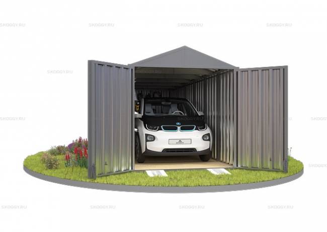 Хозблок SKOGGY секционный с двускатной крышей 6 х 2 м, цинковый Хозблок SKOGGY секционный с двускатной крышей 6 х 2 м, цинковый