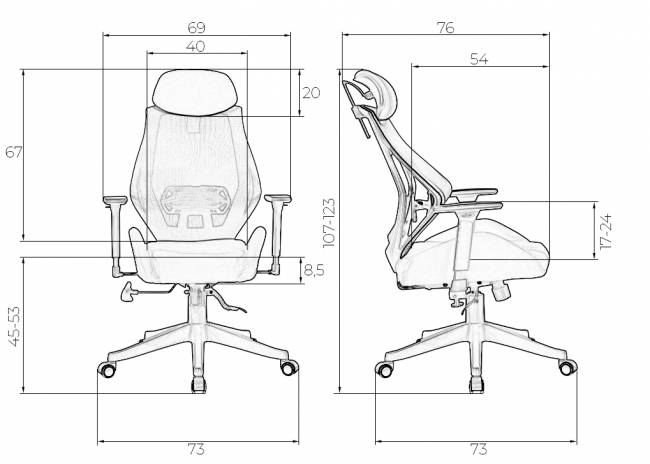 Офисное кресло для персонала DOBRIN TEODOR, чёрный