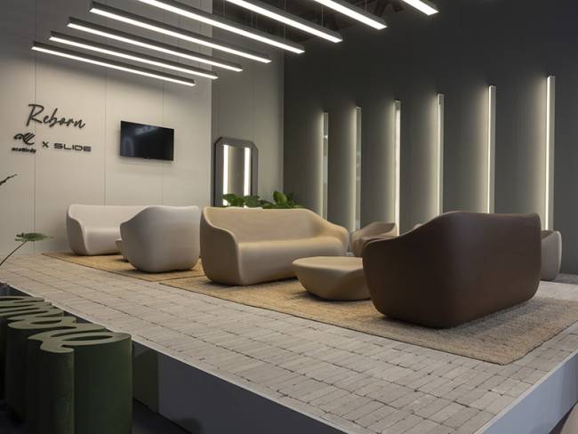 Диван пластиковый двухместный Reborn Standard мокко коричневый 1180х800х700 мм