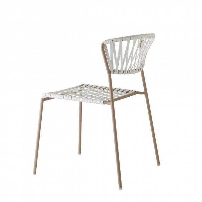 Стул плетеный Lisa Club тортора, белый 520х600х780 мм
