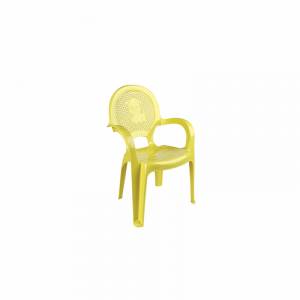 Стул пластиковый Детский, желтый