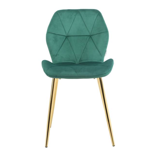 Дизайнерский стул Silva зеленый, основание хром
