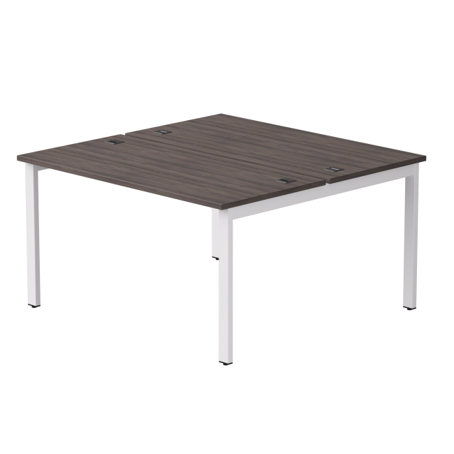 Бенч-система на 2 места Everprof EVO (ЭВО) на металлокаркасе 1380х670(1370)x755 Дуб Пасадена/Белый