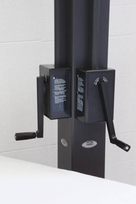 Зонт профессиональный четырехкупольный 7х7 м Alu Poker Dark антрацит, слоновая кость 7000х7000 мм