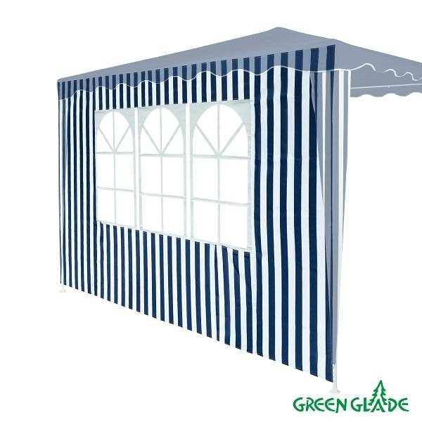 Стенка для садового тента Green Glade 4120 1,95х2,95м полиэстер с окном синяя (20) Стенка для садового тента Green Glade 4120 1,95х2,95м полиэстер с окном синяя (20)