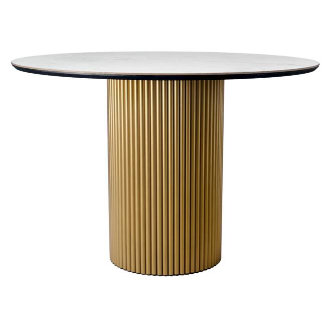 Стол Aura D110, керамогранит Ravena Natural, золотой Стол Aura D110, керамогранит Ravena Natural, золотой