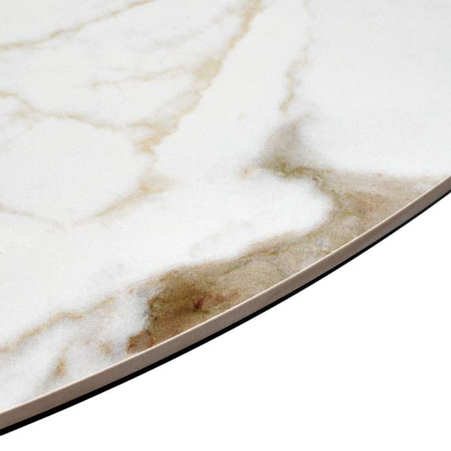 Стол Aura D110, керамогранит Ravena Natural, золотой Стол Aura D110, керамогранит Ravena Natural, золотой