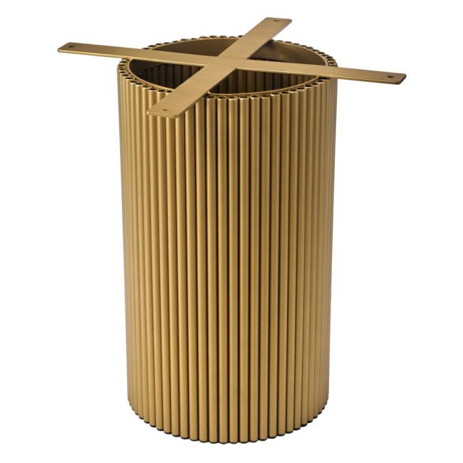 Стол Aura D110, керамогранит Ravena Natural, золотой Стол Aura D110, керамогранит Ravena Natural, золотой