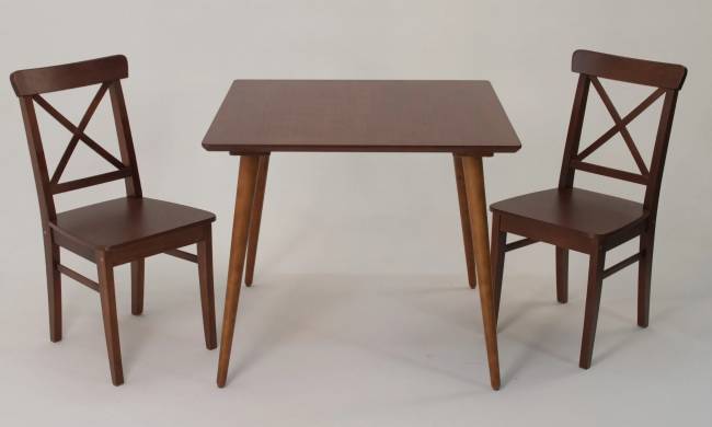 Стол Монте М 90 орех со стульями Ингольф орех