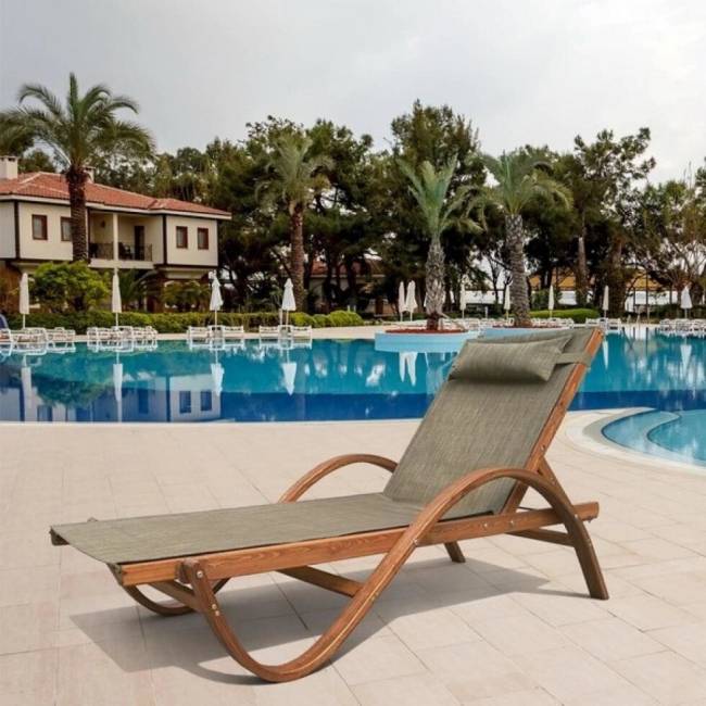 Шезлонг-лежак из сибирской лиственницы Мальта AFM-511 Olive Шезлонг-лежак из сибирской лиственницы Мальта AFM-511 Olive