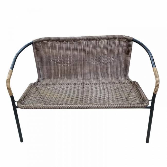 Диван из искусственного ротанга Марсель, желто-черный Диван из искусственного ротанга Марсель, желто-черный