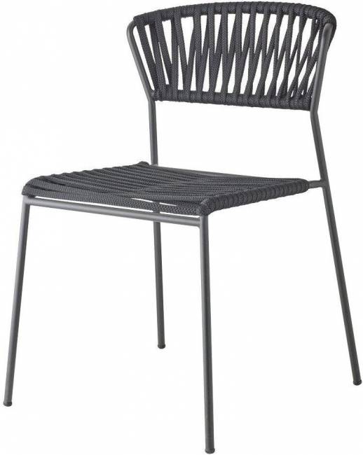 Стул плетеный Lisa Filo антрацит, черный 520х600х780 мм