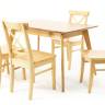 Стол Сканди 120 натур со стульями Ингольф натур