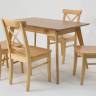 Стол Сканди 120 натур со стульями Ингольф натур