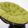 Кресло-качалка PAPASAN/ПАПАСАН w 23/01 B /с подушкой/ 115х78х104 см, Antique brown (античный черно-коричневый), флок Олива, 23 Antique brown (античный черно-коричневый)