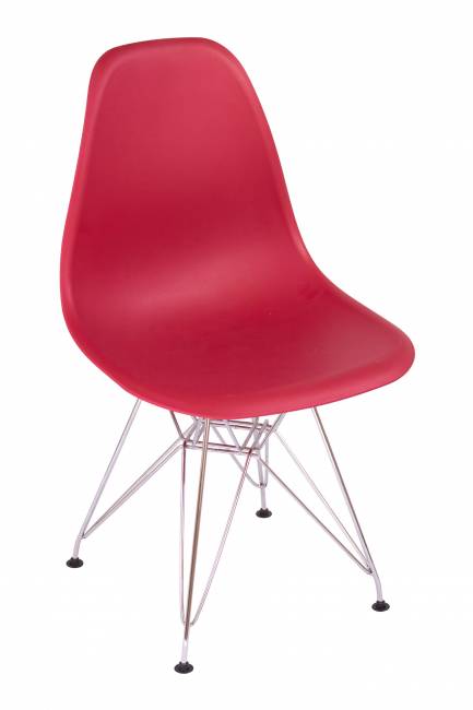 Стул Eames винный, опора металл Стул Eames винный, опора металл