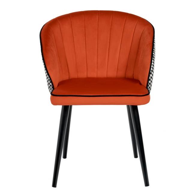 Стул Paola оранжевый с жаккардом Стул Paola оранжевый с жаккардом