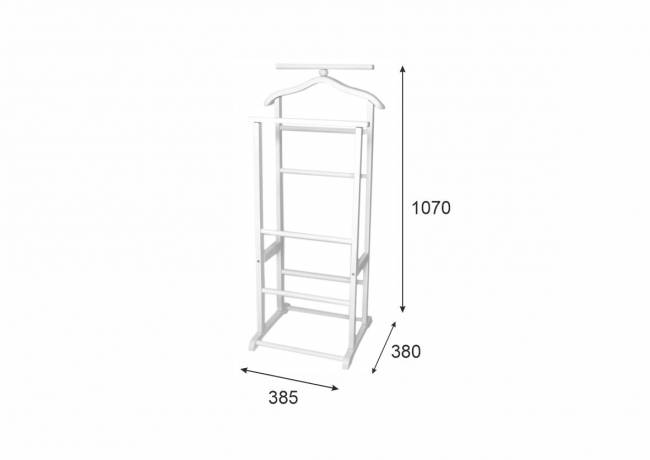 Вешалка костюмная В 9Н белый