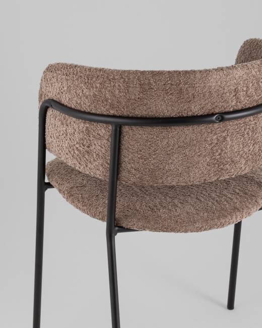 Кресло Нэлли New, букле коричневый