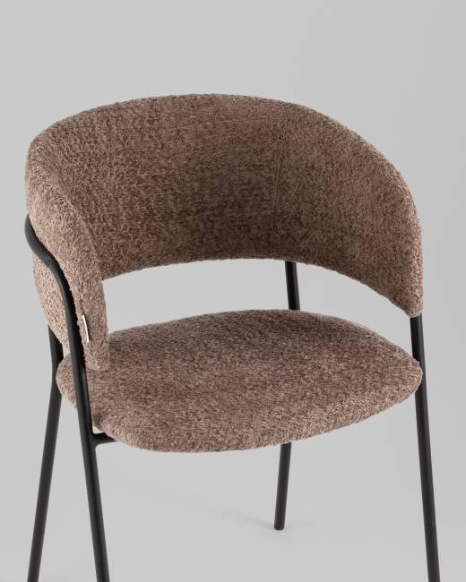 Кресло Нэлли New, букле коричневый