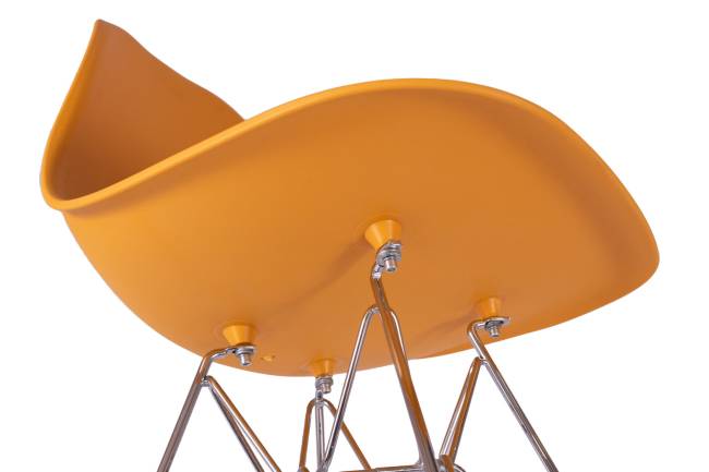 Стул Eames желтый, опора металл Стул Eames желтый, опора металл