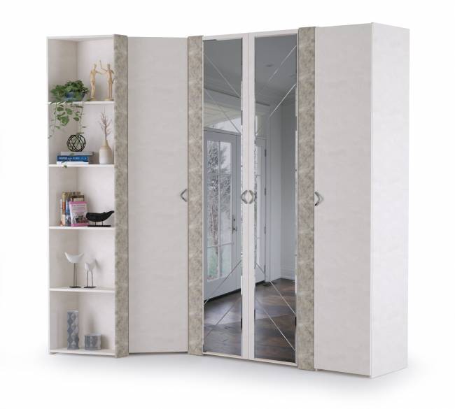 Набор шкафов Амели Моби № 1 цвет шёлковый камень/бетон чикаго беж Набор шкафов Амели Моби № 1 цвет шёлковый камень/бетон чикаго беж