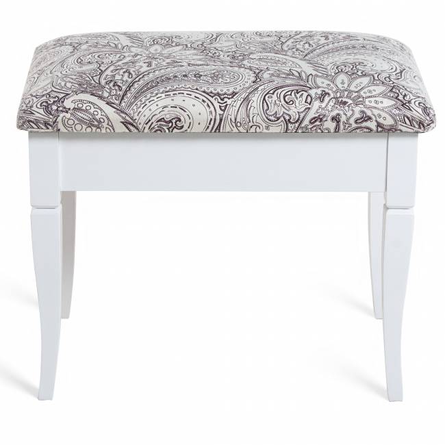 Банкетка Ретро М с ящиком белый, ткань меркурий Банкетка Ретро М с ящиком белый, ткань меркурий