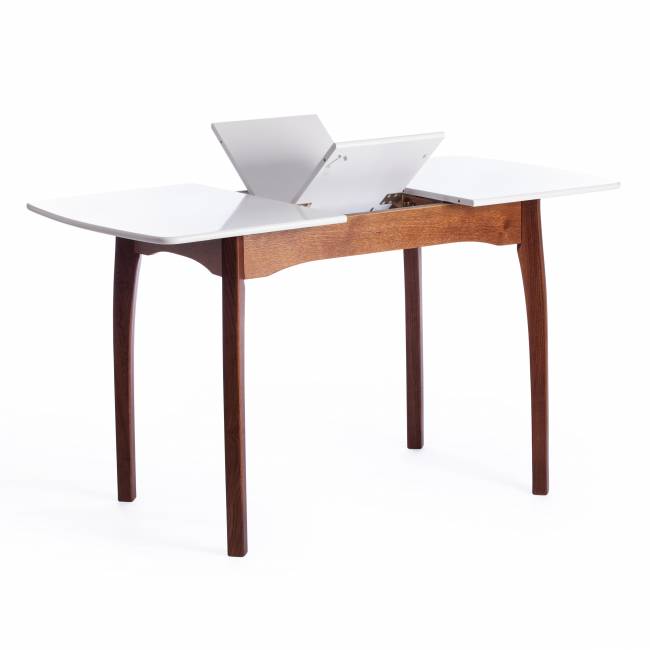 Стол CATERINA бук, мдф, 100+30x70x75, коричневый, белый коричневый, белый бук, мдф Стол CATERINA бук, мдф, 100+30x70x75, коричневый, белый коричневый, белый бук, мдф