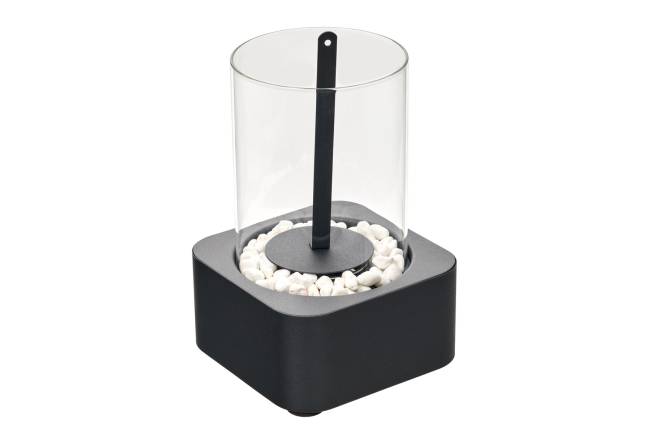 Биокамин настольный "SQUARE", 17x17x25,5 см, из металла, стекла