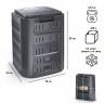 Компостер Prosperplast Compogreen 320 л черный (простая упаковка) Компостер Prosperplast Compogreen 320 л черный (простая упаковка)