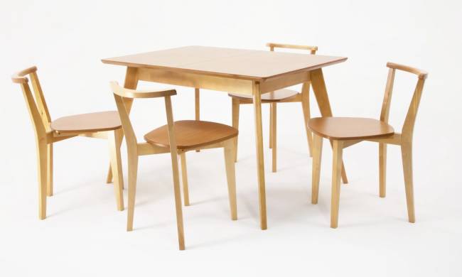 Стол Сканди 120 натур со стульями Франк натур Стол Сканди 120 натур со стульями Франк натур