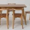 Стол Сканди 120 натур со стульями Франк натур Стол Сканди 120 натур со стульями Франк натур