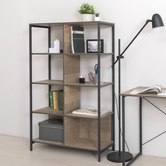 Стенка для гостиной Трувор № 29 дизайн в стиле лофт есть подсветка цвет дуб гранж песочный/интра