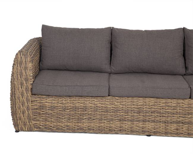 "Кальяри" диван из искусственного ротанга (гиацинт) трехместный, цвет соломенный "Кальяри" диван из искусственного ротанга (гиацинт) трехместный, цвет соломенный