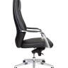 Кресло офисное / Capital Black / алюминиевая база / черная экокожа
