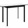 Стол DikLine LK90 Керамика Белый мрамор/подстолье черное/опоры черные