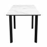 Стол DikLine LK90 Керамика Белый мрамор/подстолье черное/опоры черные