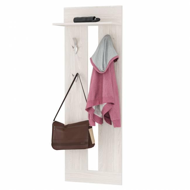 Шкаф для одежды и обувницы с вешалками для верхней одежды Ника цвет ясень анкор светлый Шкаф для одежды и обувницы с вешалками для верхней одежды Ника цвет ясень анкор светлый