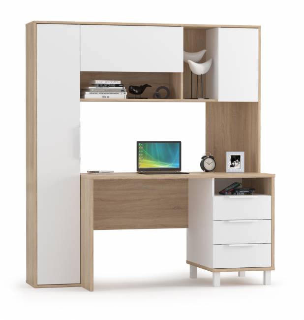 Стол рабочий Комфорт 12.95 цвет дуб сонома/белый