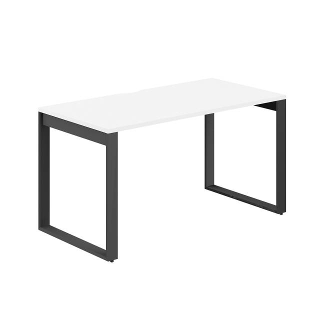 AG.101.WH.V.72.AN  / Стол 1200х600х750  / профиль О-образный: 70х20 антрацит; столешница с вырезом: белый