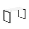AG.101.WH.V.72.AN  / Стол 1200х600х750  / профиль О-образный: 70х20 антрацит; столешница с вырезом: белый