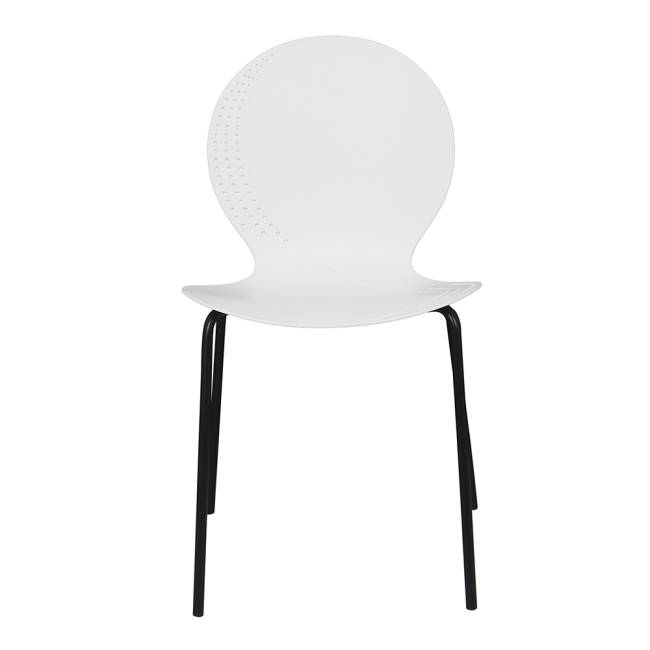 Комплект из 2-х стульев Wave белый с черными ножками