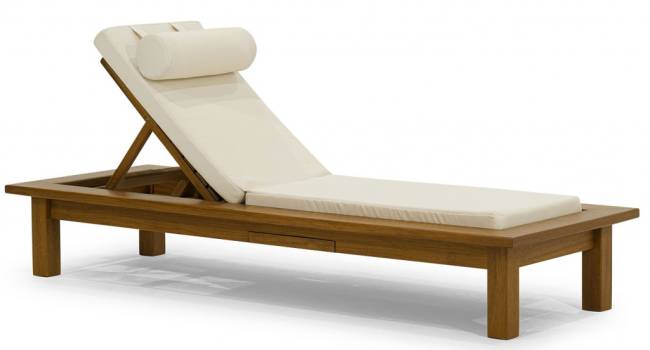 Шезлонг-лежак деревянный с матрасом Roova 2170х770х340 мм Шезлонг-лежак деревянный с матрасом Roova 2170х770х340 мм