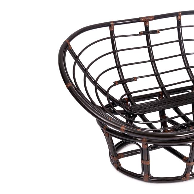 Диван Мамасан/Mamasan (23/02 W) /с подушкой/ 169х102х80см, античный черно-коричневый, матрац 182х119см, рогожка, меланж Antique brown (античный черно-коричневый)