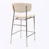 Дизайнерский полубарный стул Marko бежевый, основание хром Дизайнерский полубарный стул Marko бежевый, основание хром