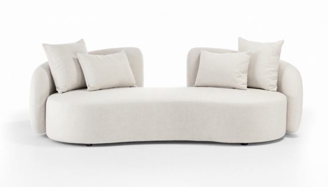 Диван трехместный с подушками Cosy конопляный 2280х1070х740 мм Диван трехместный с подушками Cosy конопляный 2280х1070х740 мм