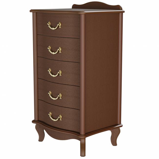 Комод Джульетта узкий 5 ящ., орех Л Комод Джульетта узкий 5 ящ., орех Л