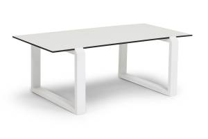 "Варадеро" журнальный стол из HPL 110х60 H43, каркас алюминий белый муар, цвет столешницы "молочный" "Варадеро" журнальный стол из HPL 110х60 H43, каркас алюминий белый муар, цвет столешницы "молочный"